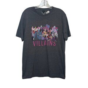 Disney Villains Graphic T-Shirt Mens Medium Gray New Gildan Softstyle Short Slee